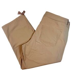 DKNY JEANS Khaki Cropped Tie-Hem Pants – Size 10